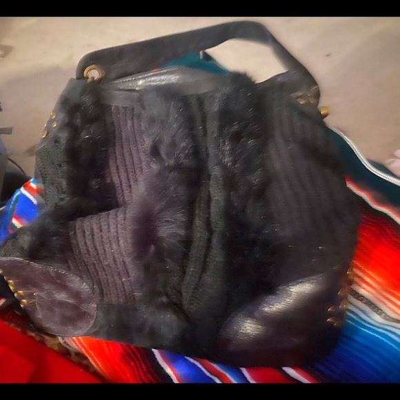 Black fur bag - Picture 2 of 3